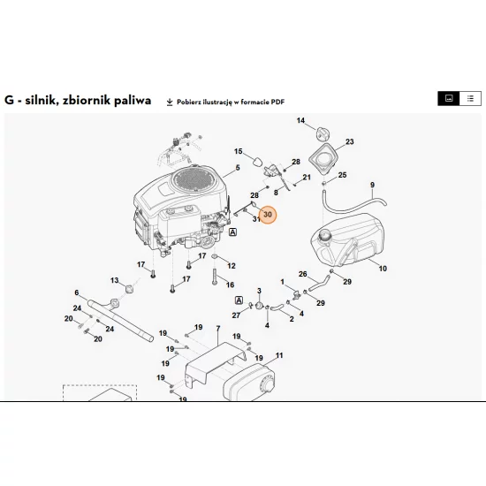 STIHL   uchwyt cięgna przyspieszenia 6140 182 4010