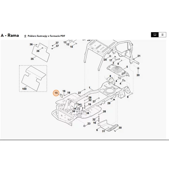 STIHL   Płytka wspornika 6140 435 6100