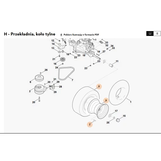 STIHL   Koło kompl. 16" 6140 700 0410