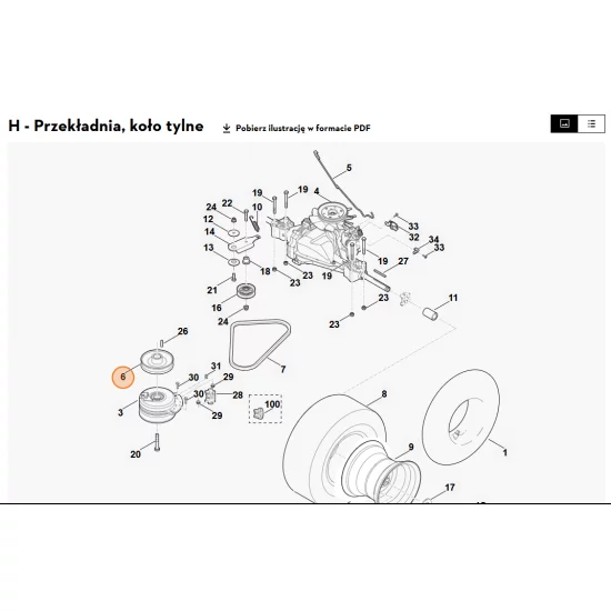 STIHL   Koło paska klinowego 6140 700 2530