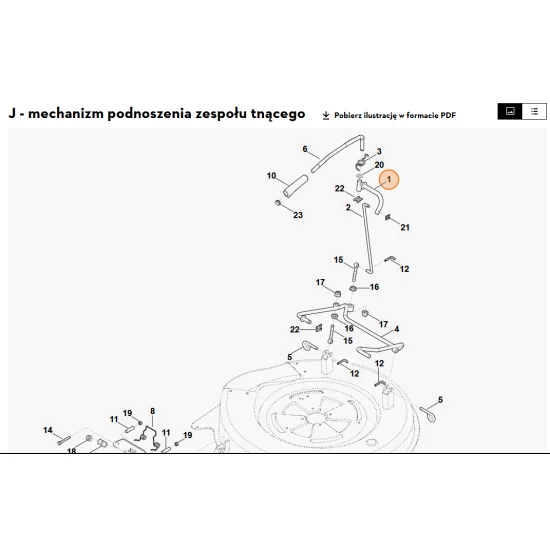 STIHL   Dźwignia regulacyjna 6140 700 2900