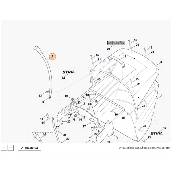 STIHL   Dźwignia kompl. 6140 700 7015