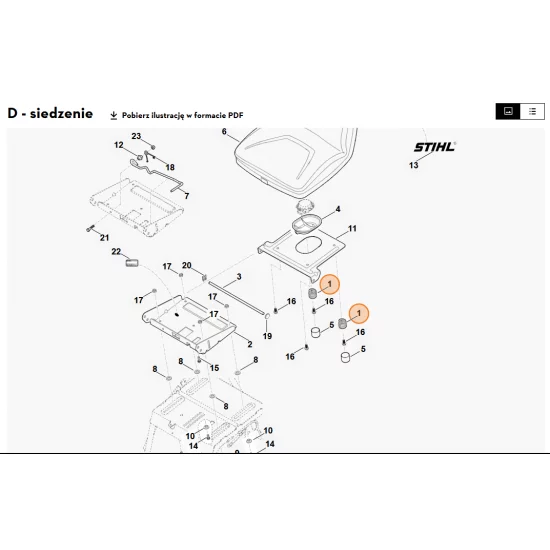 STIHL   Sprężyna dociskowa 6140 703 6400