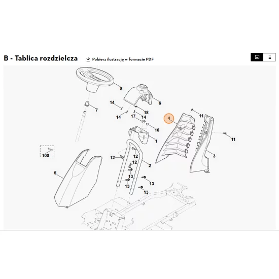 STIHL   Osłona prawa 6140 706 0725