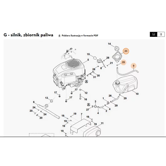 STIHL  Wlew paliwa   6140 760 7400