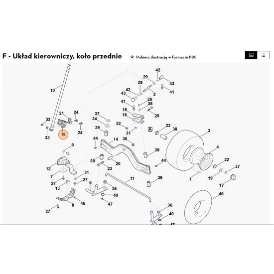 STIHL   panewka łożyska z przodu 6140 763 1300