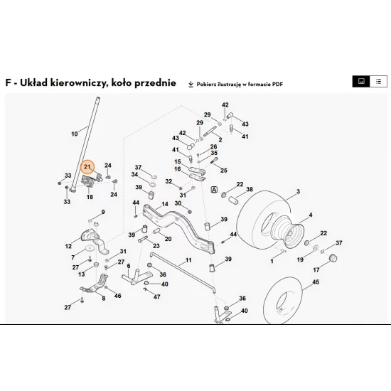 STIHL   panewka łożyska z tyłu 6140 763 1305