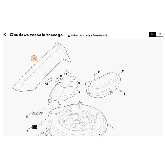 STIHL   Kanał wyrzutowy 6140 763 1400