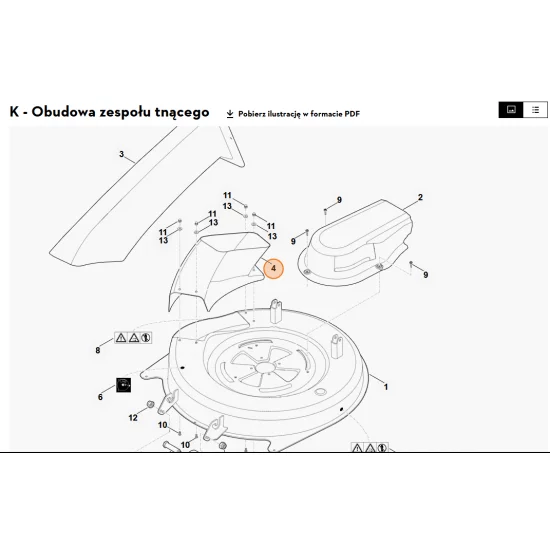 STIHL   Kanał wyrzutowy 6140 763 1405