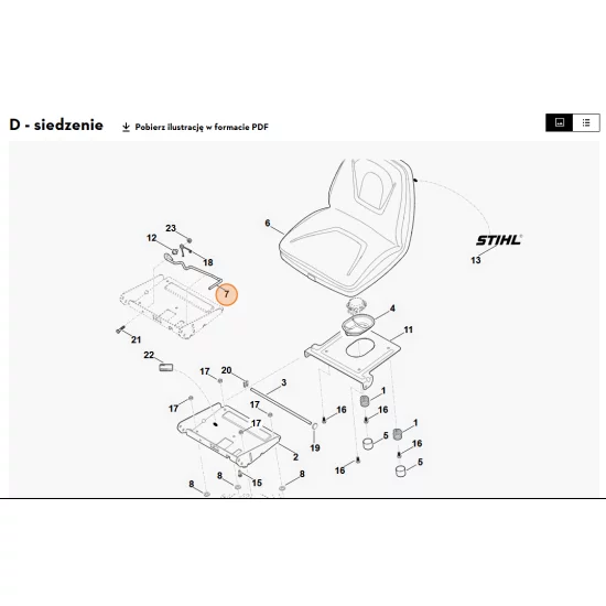 STIHL   Dźwignia regulacyjna 6140 763 2920