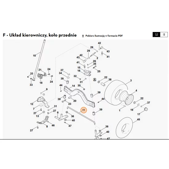 STIHL   Drążek poprzeczny 6140 763 5701