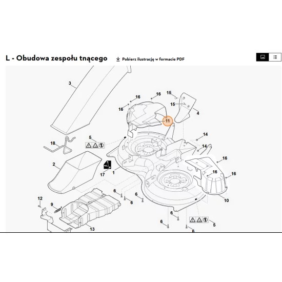 STIHL   Pokrywa ochronna, str. prawa 6160 706 0815