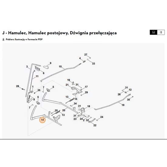 STIHL   Pedał 6165 760 5700