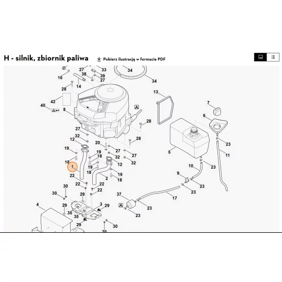 STIHL   Kolektor, str. prawa 6170 140 2525