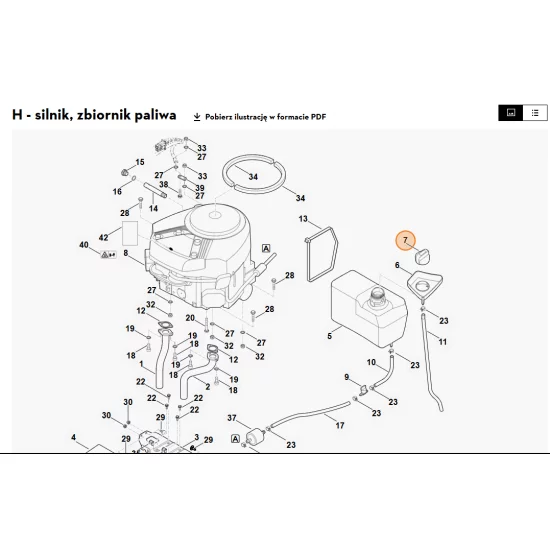 STIHL   Korek wlewu paliwa 6170 350 1501