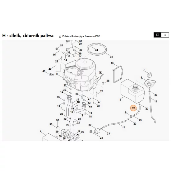 STIHL   Giętki przewód paliwowy 6170 350 2700