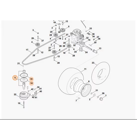 STIHL   Koło paska klinowego kompl. 6170 700 2511