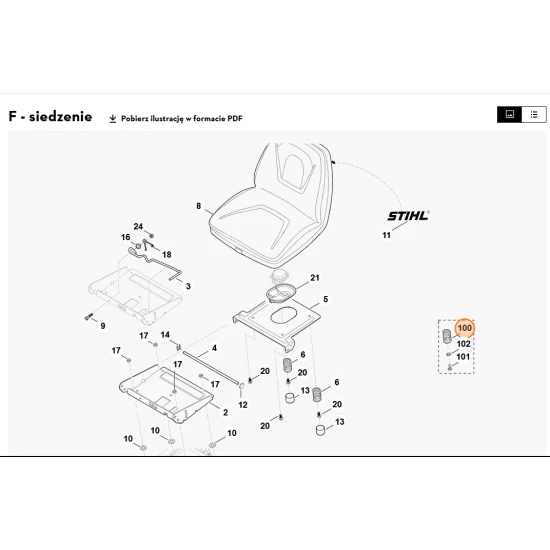 STIHL   Sprężyna dociskowa 6170 703 6400