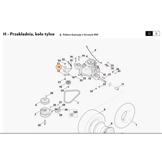 STIHL   Dźwignia naprężająca 6170 704 2200