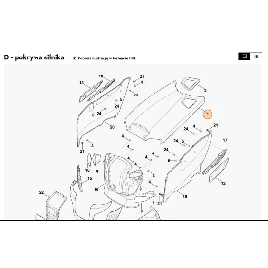 STIHL    Pokrywa silnika 6170 706 9601