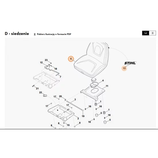 STIHL   Siedzenie 6170 760 0302