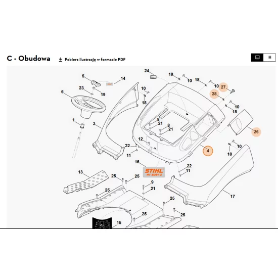 STIHL   Osłona kompl. 6170 780 2001