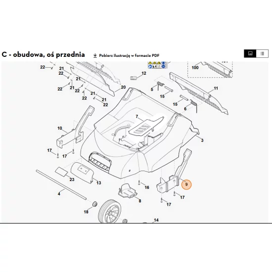 STIHL   Osłona lewa 6290 706 0722