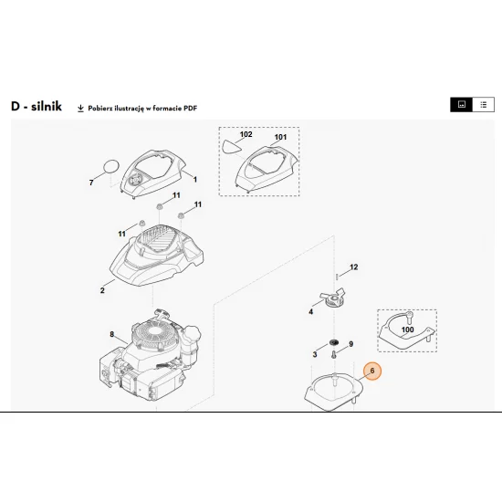 STIHL   Płyta tłumiąca (izolacja termiczna) 6290 706 1502