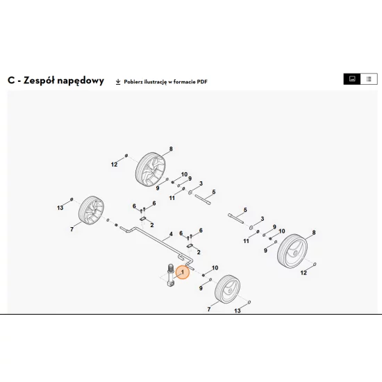 STIHL   Wrzeciono regulacji wysokości 6291 703 1000