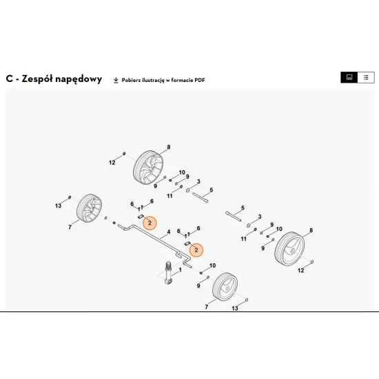 STIHL   Uchwyt osi 6291 704 1200