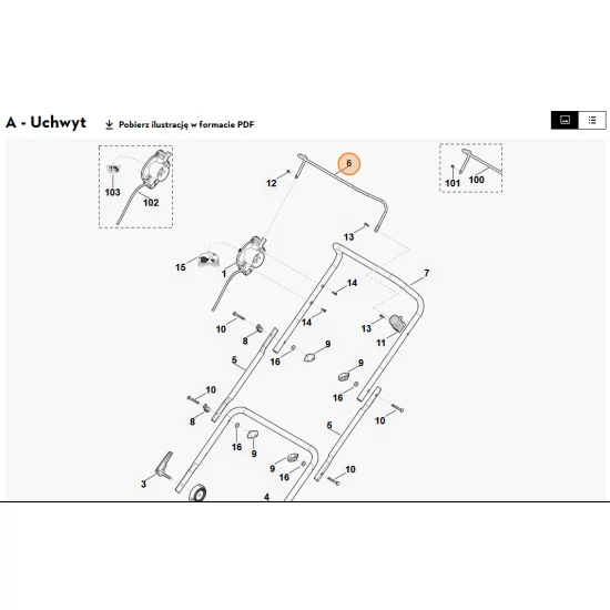 STIHL   Dźwignia włączająca 6291 764 0201