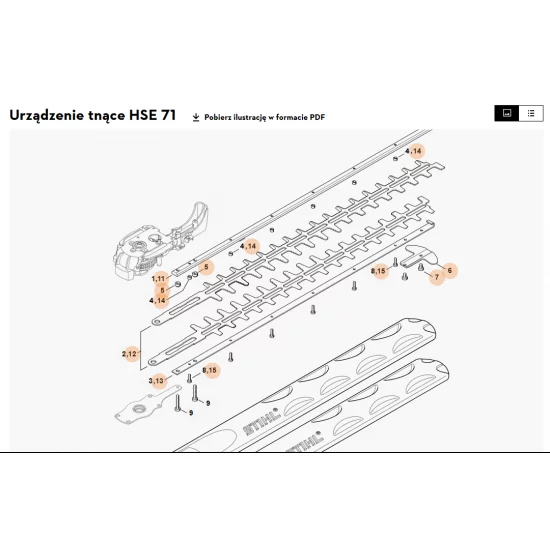 STIHL  Zestaw zespołu tnącego 6460 007 1006