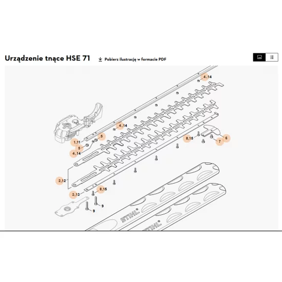 STIHL   Zestaw zespołu tnącego 6460 007 1011