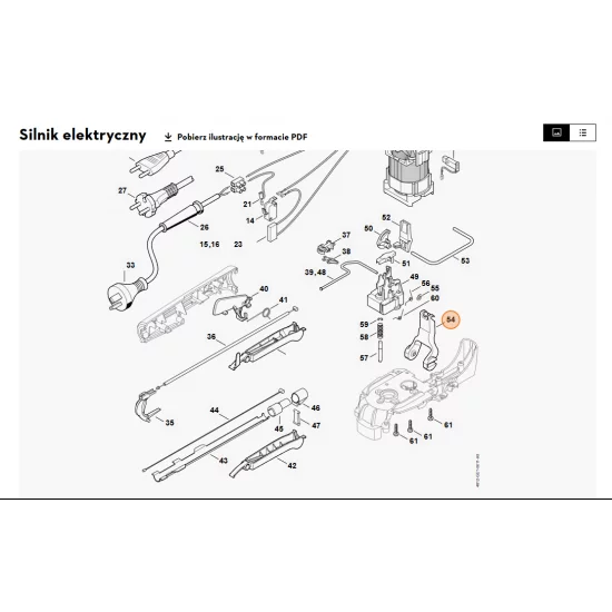 STIHL  Dźwignia włączająca 6460 435 2401