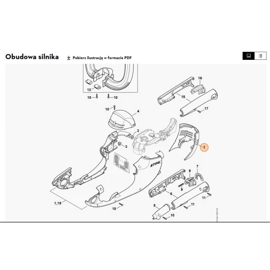 STIHL  Obudowa silnika 6460 602 1210