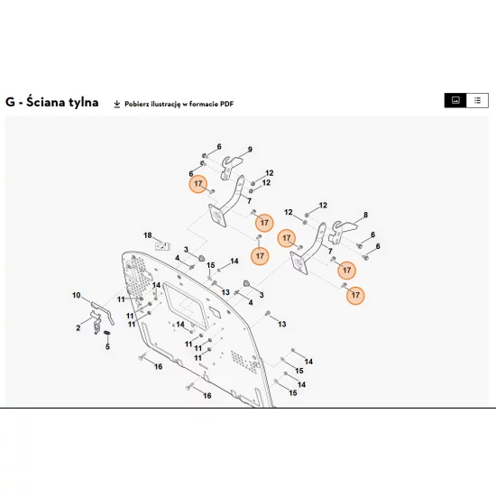 STIHL   śruba z łbem sześciokątnym i kołnierzem M8x20 9018 321 1801