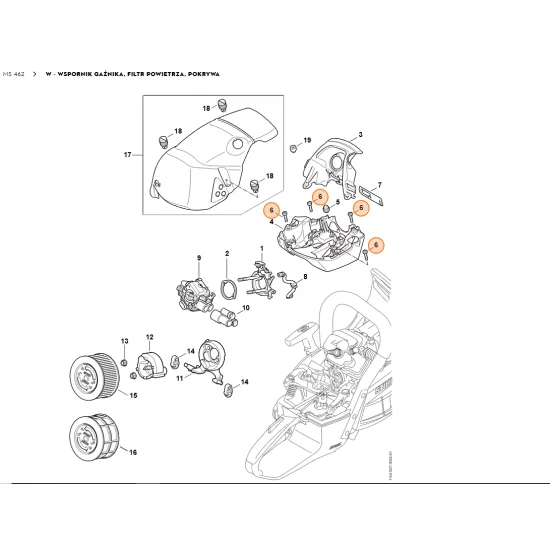 STIHL   Śruba z łbem walcowym IS M4x16 9022 313 0680