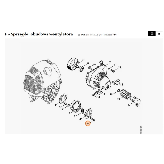 STIHL   Śruba z łbem cylindrycznym IS-M6x25 9022 341 1350