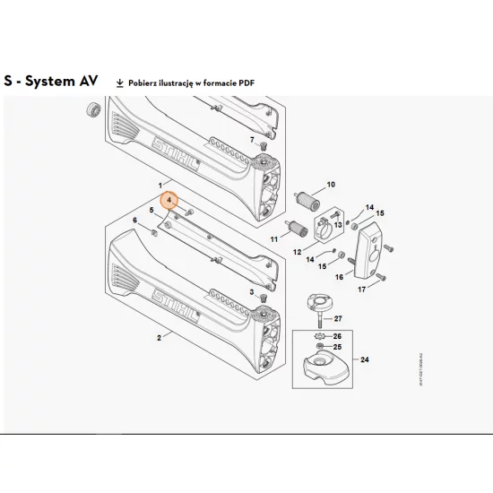 STIHL   Śruba z łbem cylindrycznym IS-5x14 9074 478 4125