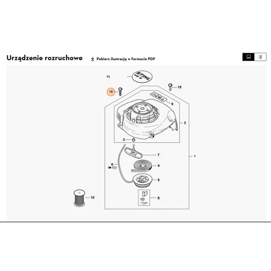 STIHL   Śruba z łbem cylindrycznym IS-P6x18 9074 478 4420