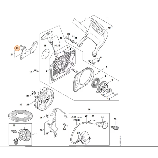 STIHL  Śruba z łbem cylindrycznym IS-D4x15 9075 478 3015