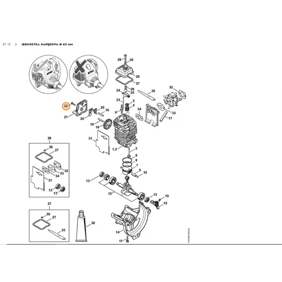 STIHL   Śruba z łbem cylindrycznym IS-D4x18 9075 478 3018