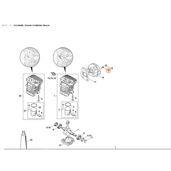 STIHL   Śruba z łbem cylindrycznym IS-D5x18 9075 478 4085