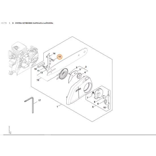 STIHL  Śruba z łbem cylindrycznym IS-D5x16 9075 478 4115