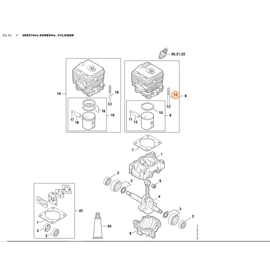 STIHL   Śruba z łbem cylindrycznym IS-D5x60 9075 478 4268