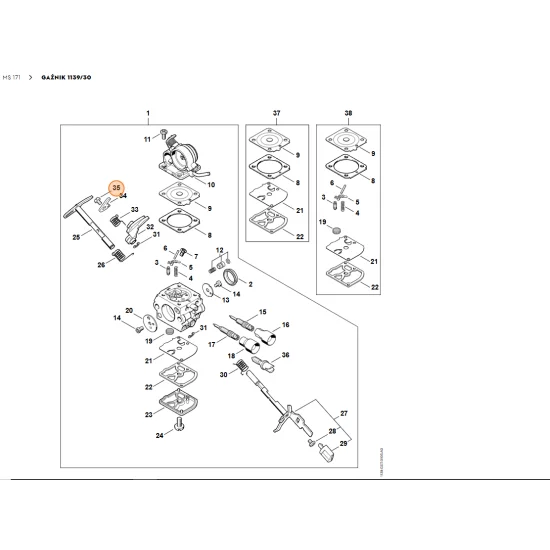 STIHL   Śruba z łbem płaskim M3x3,5 9079 319 0280