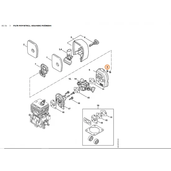 STIHL   Nakrętka sześciokątna M5 9210 261 0700