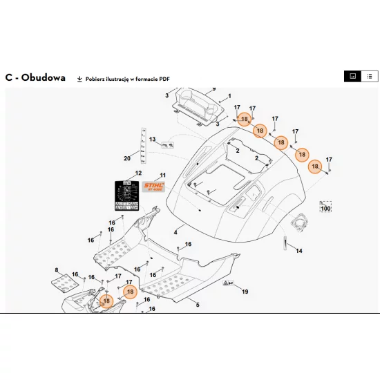 STIHL   Nakrętka nasadowa M6 9286 003 1000