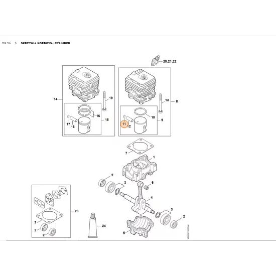 STIHL   Rozprężny pierścień osadczy 8x0,7 9463 650 0805