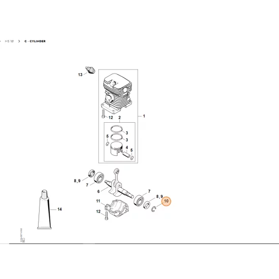 STIHL  Pierścień zabezpieczający 15x1 9468 621 1520